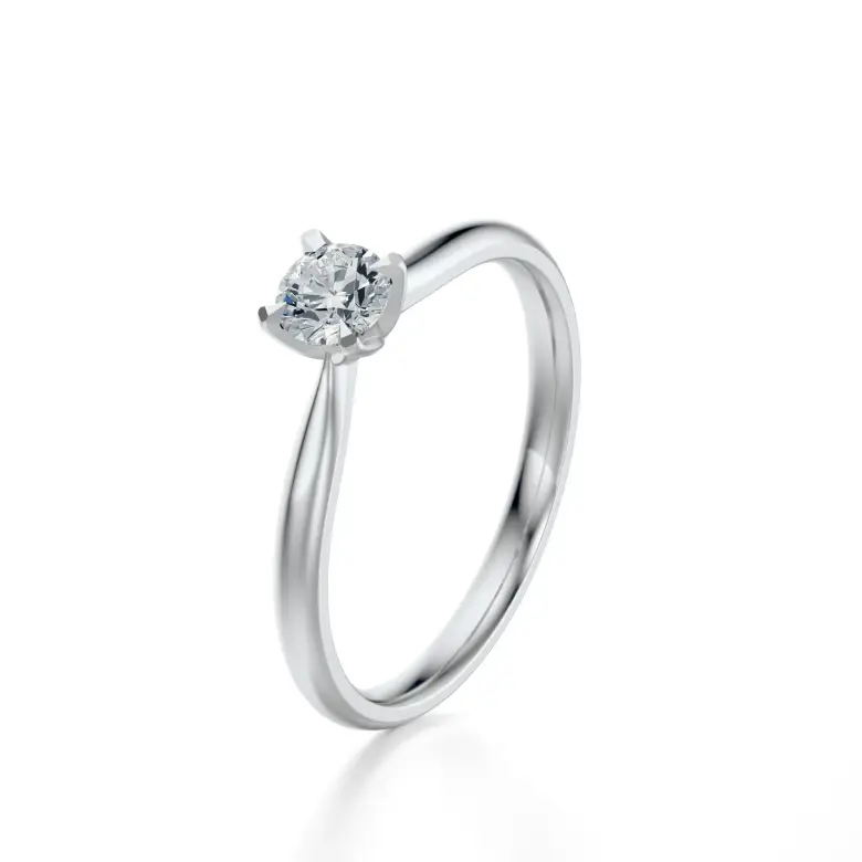 Pierścionek z białego złota z diamentem AJPZ_114